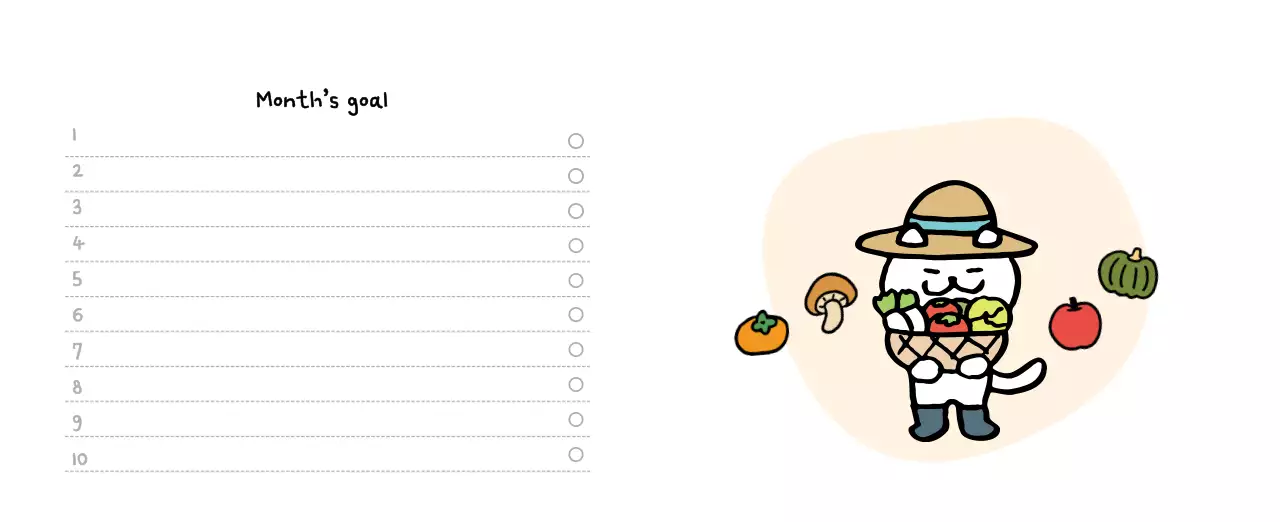 アイボリーのかわいらしい日めくりカレンダー