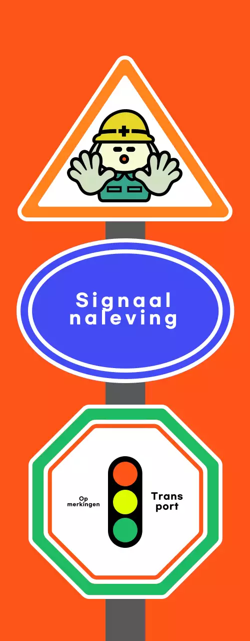 Oranje basis verkeersveiligheidsinformatie