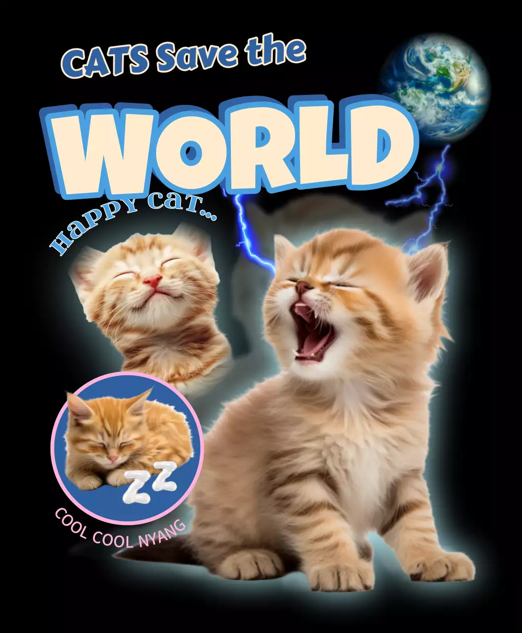 黒の面白い動物のパロディー