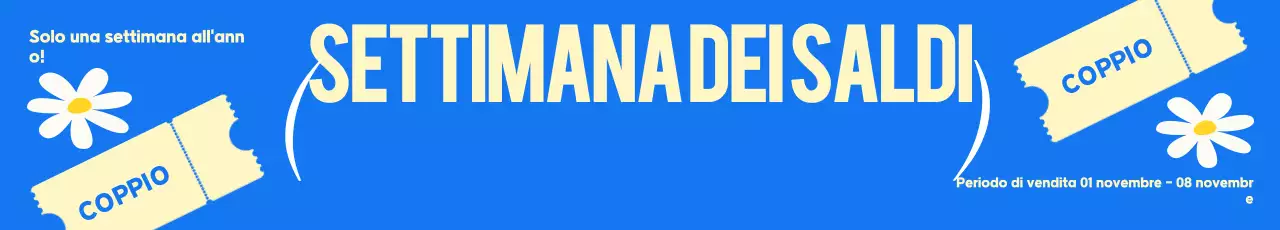 Evento di vendita semplice blu