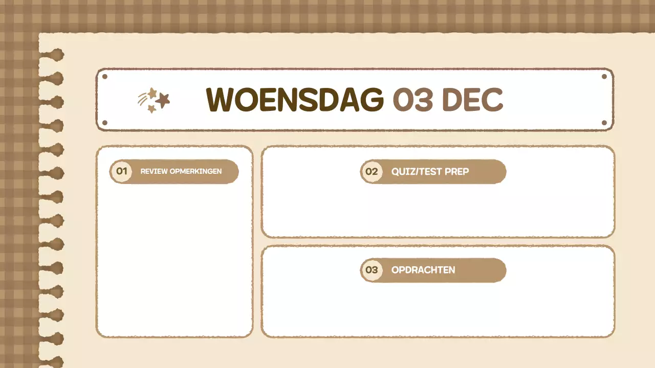 beige vintage klasse agenda