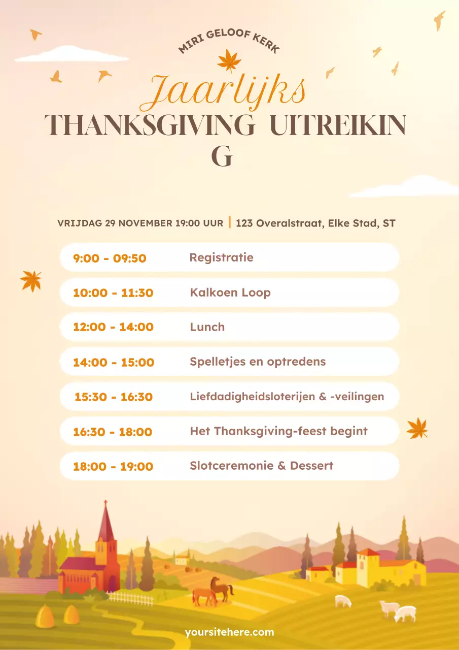 oranje traditioneel Thanksgiving-evenement