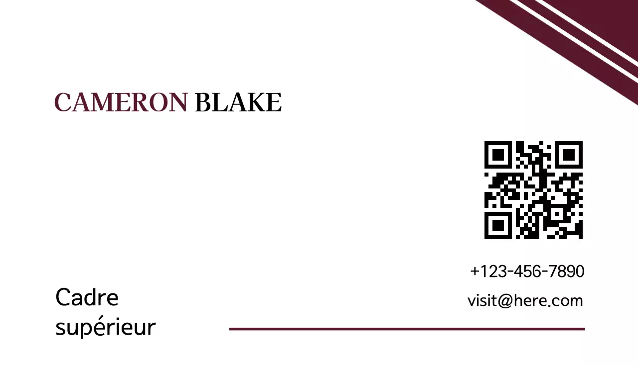carte de visite professionnelle marron