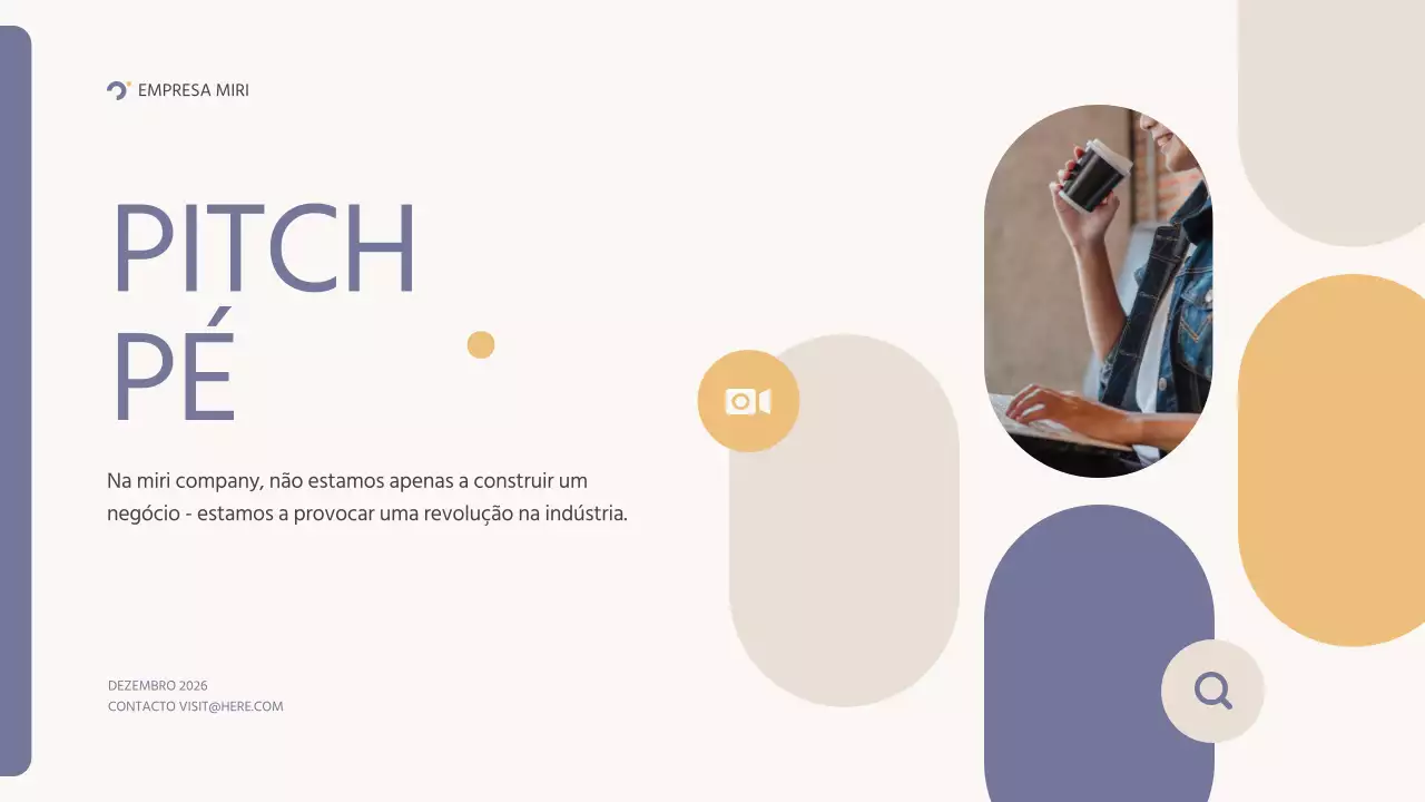 bege visão geral moderna pitch