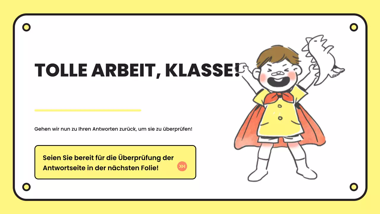 gelbe einfache Quiz-Präsentation