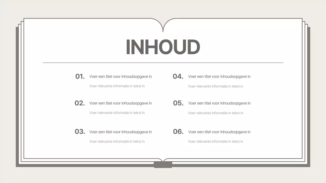 Een strak, beige bedrijfsplan