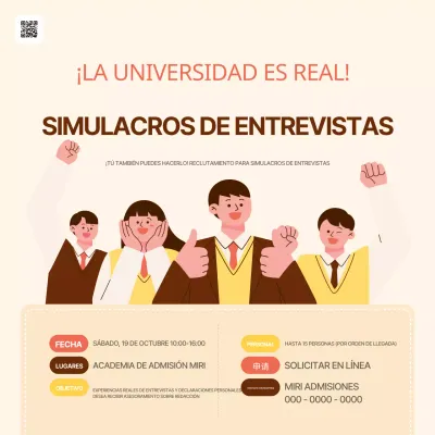 Beige Neat Simulacro de entrevista Contratación