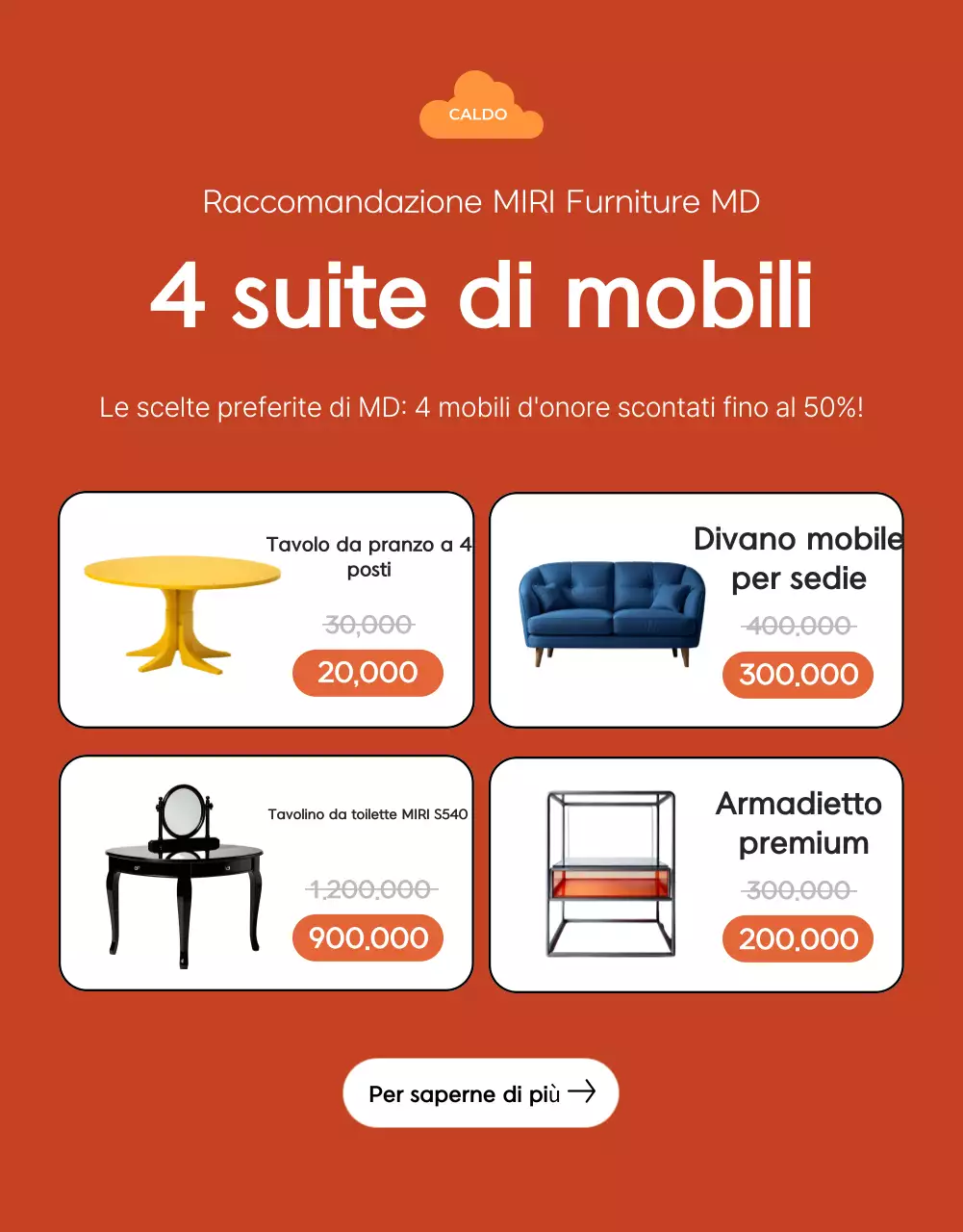 Promuovere un'offerta di sconto Orange Modern