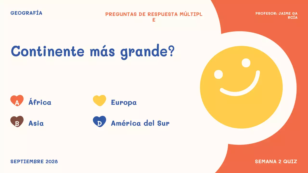 orange playful school event quiz time presentation