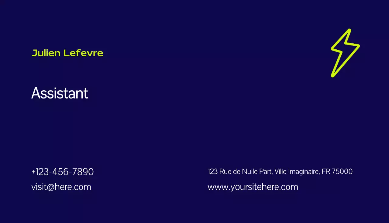 carte de visite moderne marine