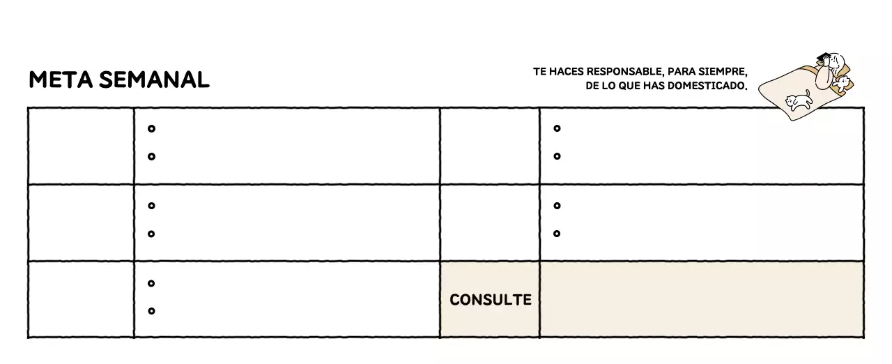 Calendario ilustrado con un bonito estilo de líneas