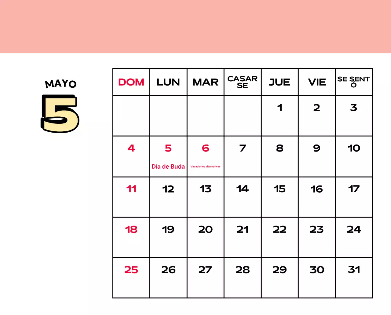 Coloridos calendarios con diversas ilustraciones retro