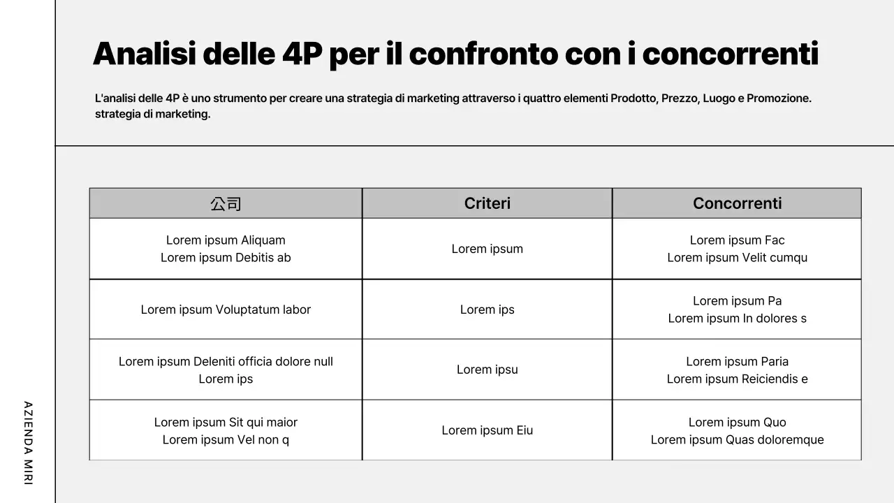 Piano aziendale moderno grigio