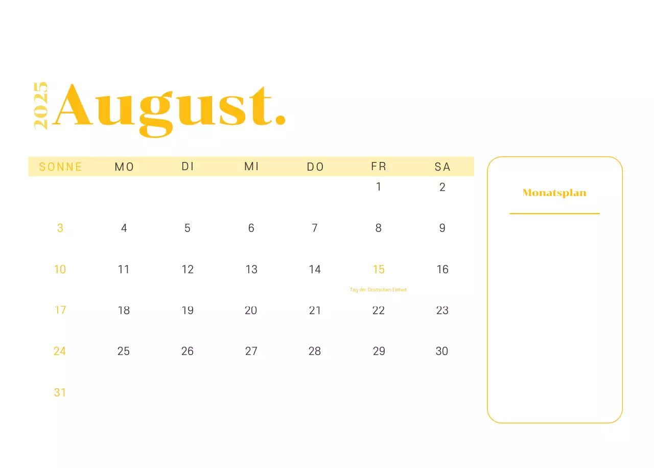 Kalender mit Jugendillustrationen auf gelb-grünem Hintergrund