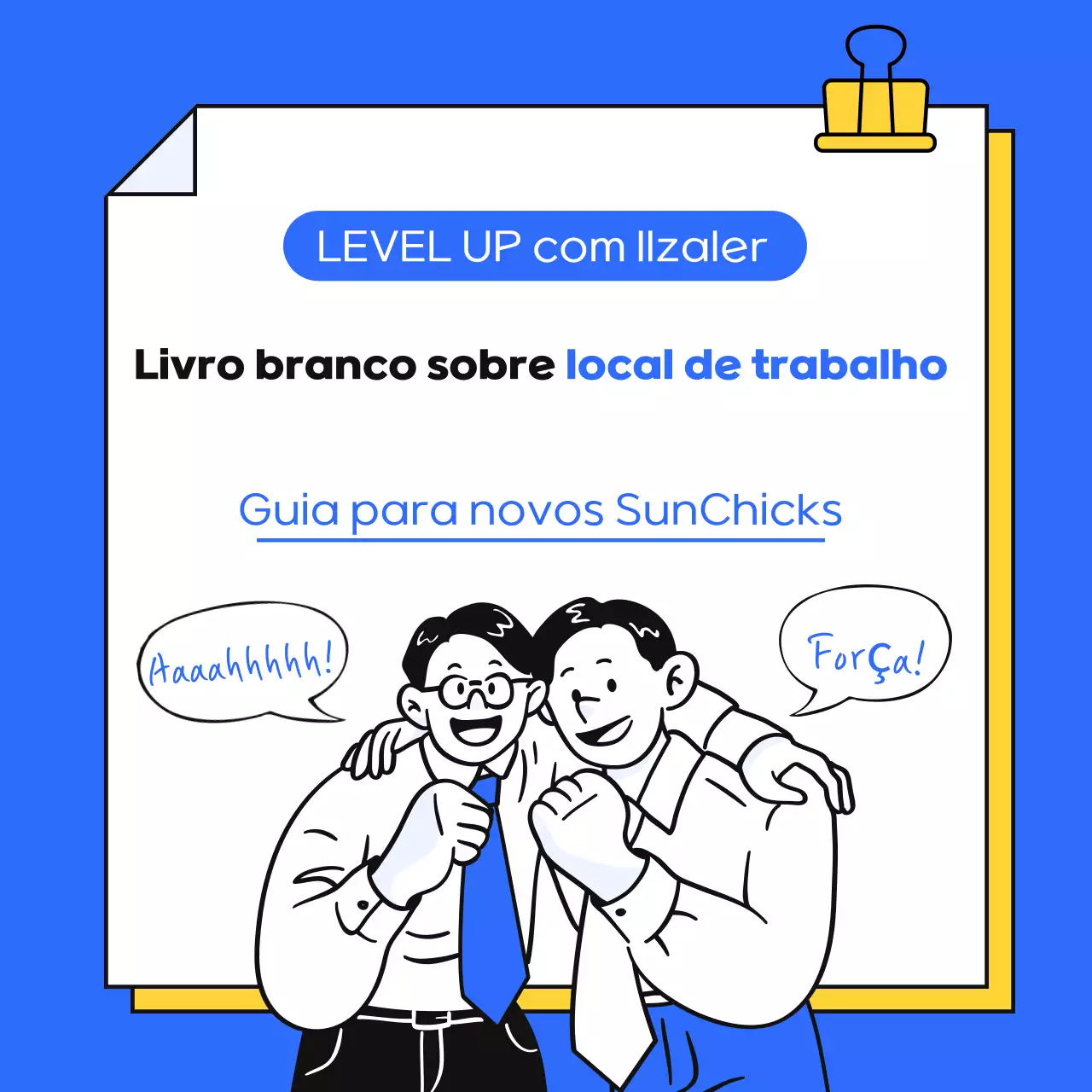Um guia simples azul e amarelo para a vida profissional