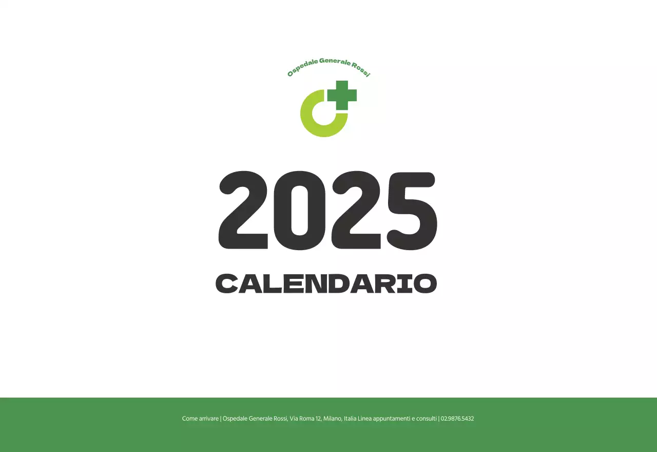 Un ospedale festivo con illustrazioni a tema salute e famiglia e accenti colorati