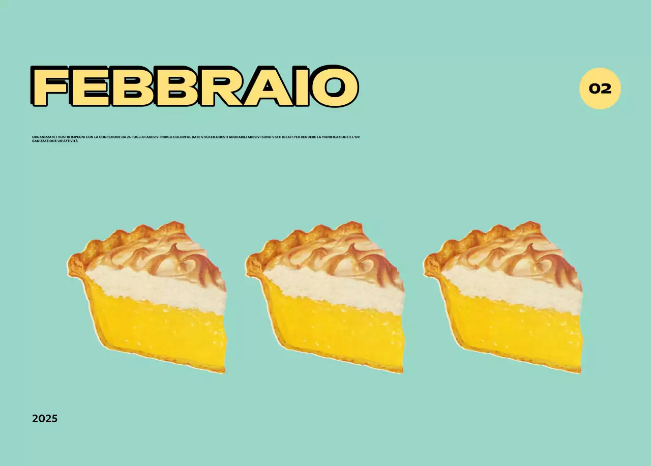 Calendari colorati con una varietà di illustrazioni retrò