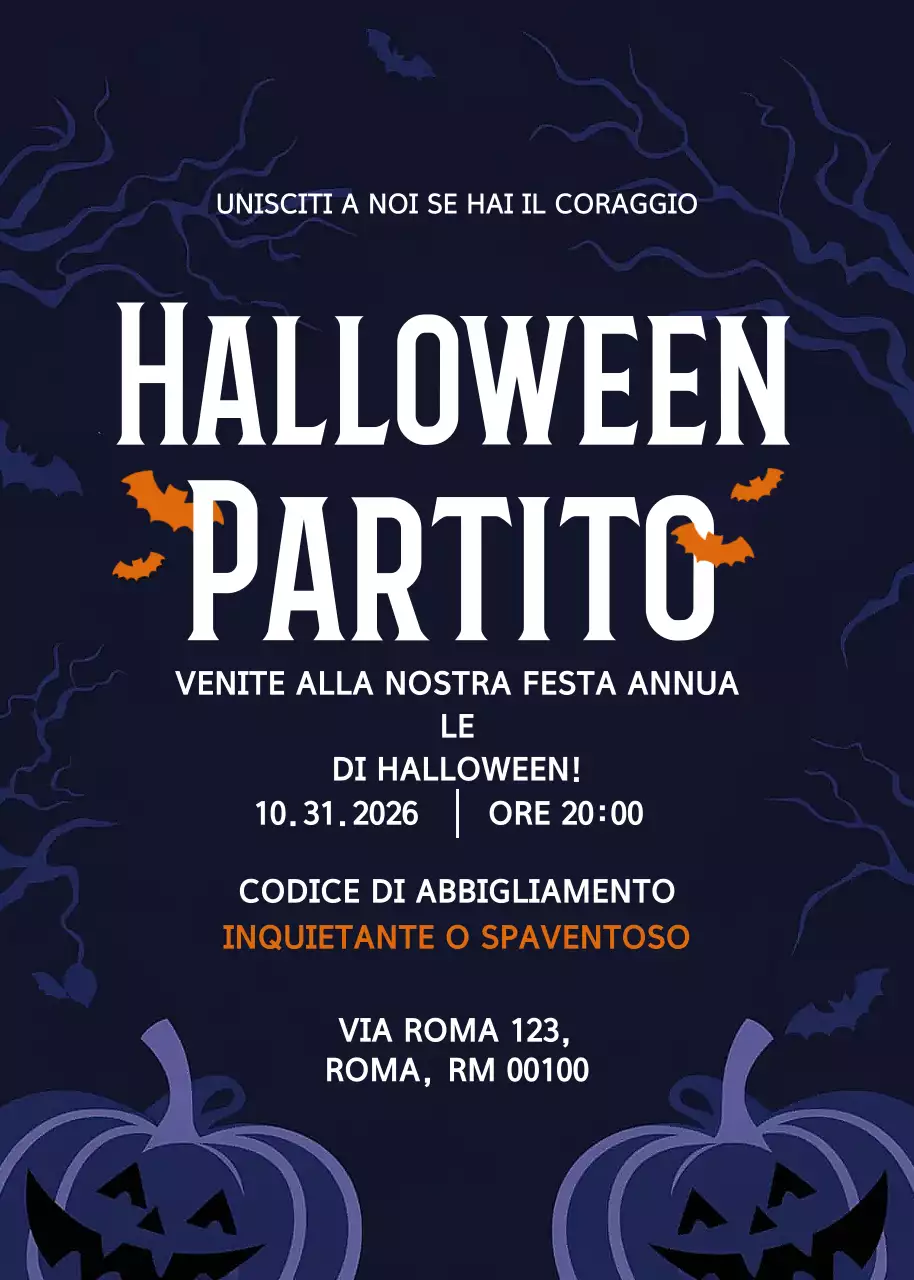 Invito di Halloween in stile gotico della marina