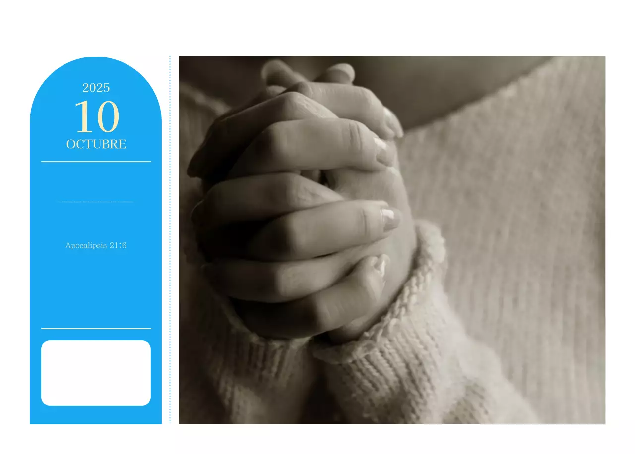 Calendario eclesiástico azul de concepto moderno