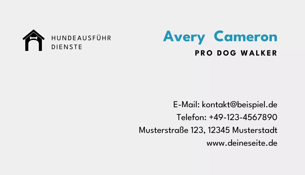 weiße minimale Visitenkarte