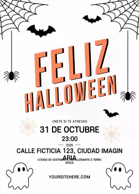 Invitación de Halloween naranja