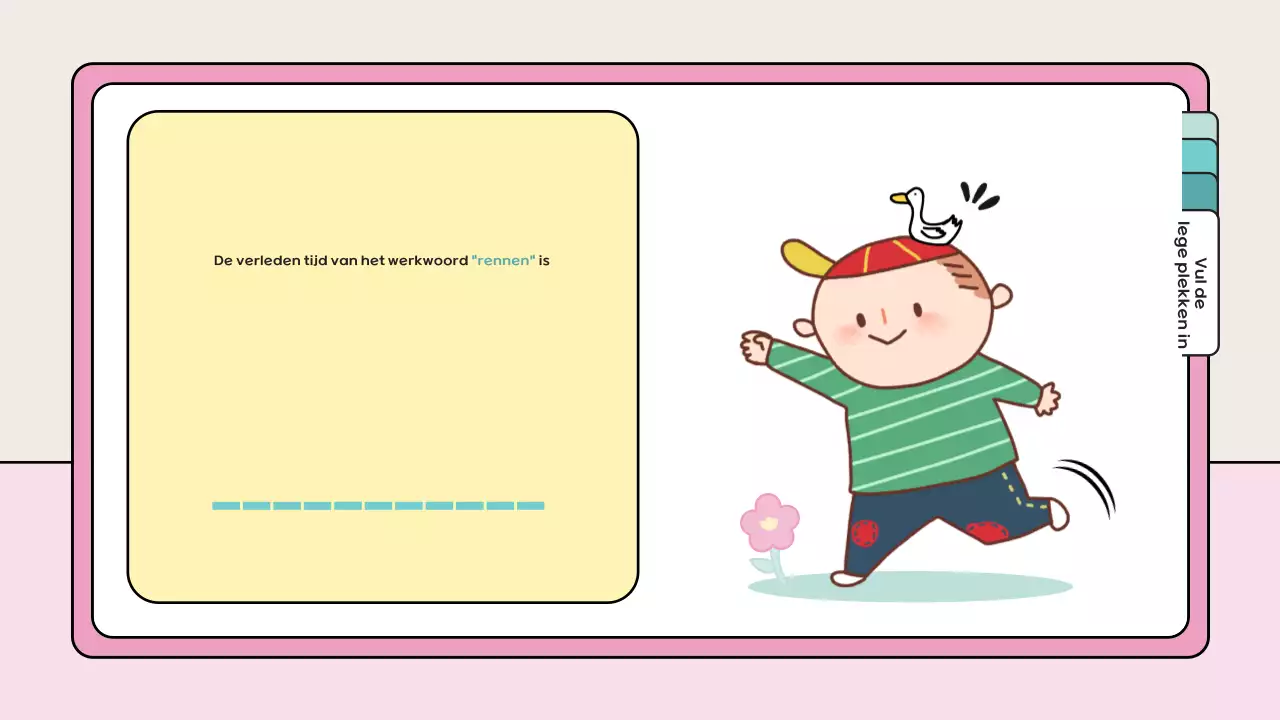 roze speelse quiz studiemateriaal