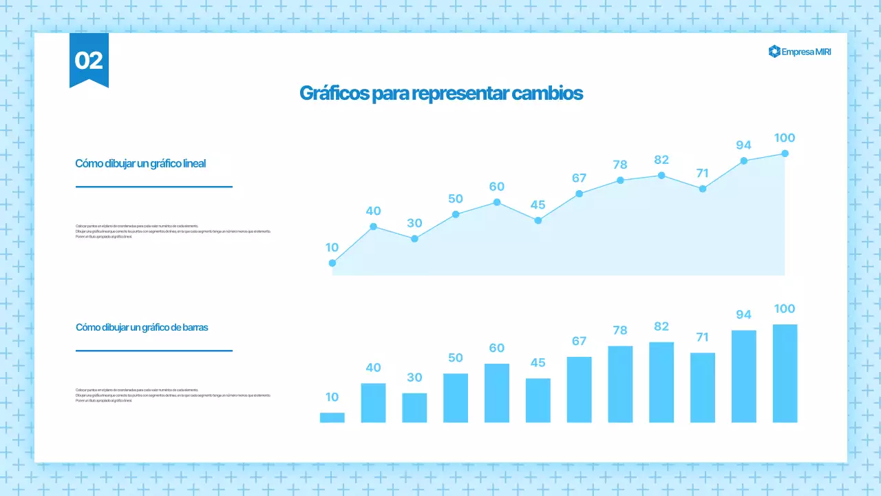 Anuncios de presentación modernos en azul