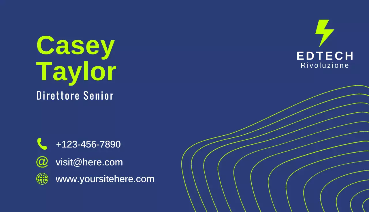 biglietto da visita tecnologico moderno della marina