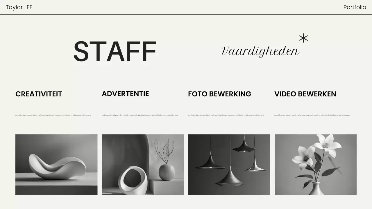 portfolio zwarte moderne fotografie