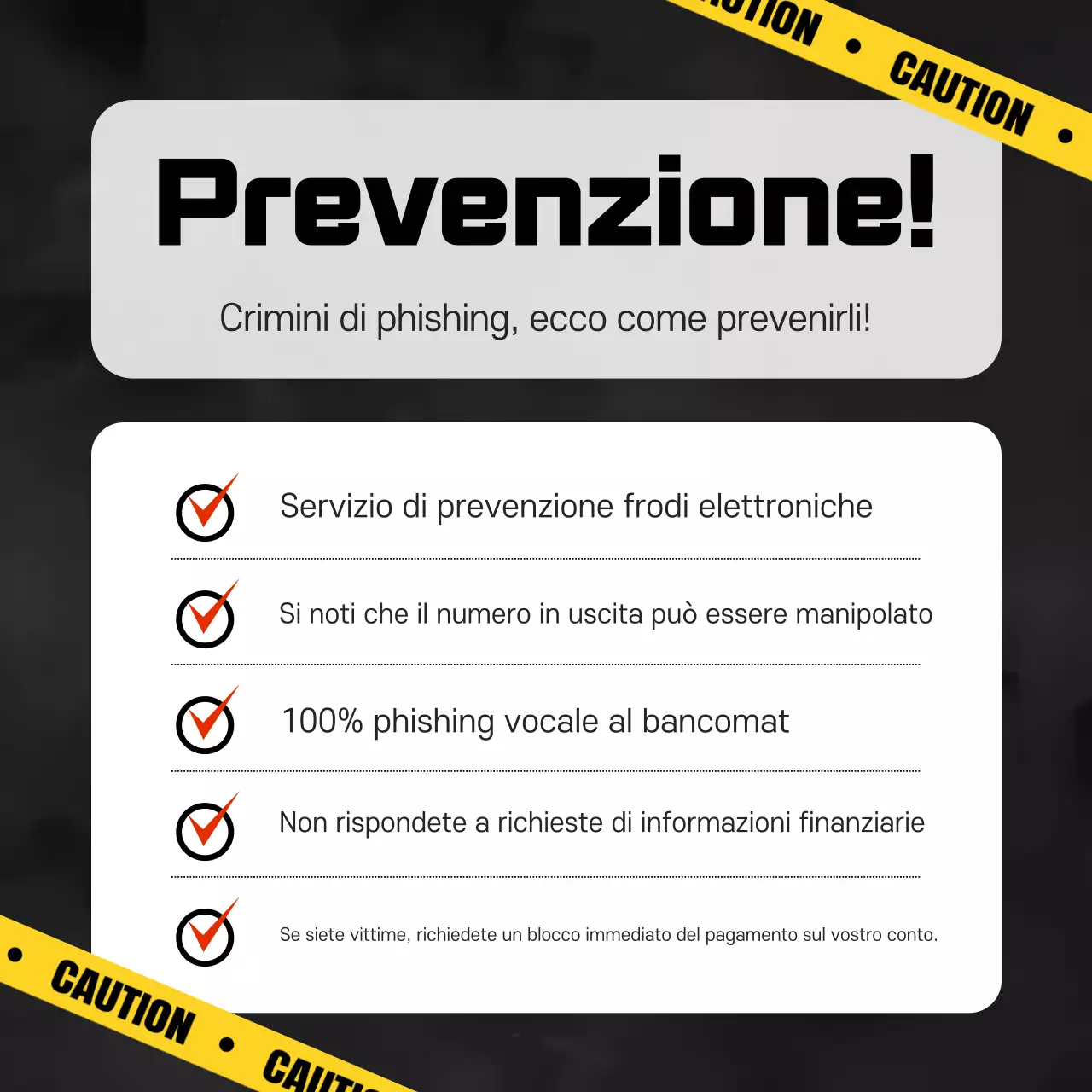 Attenzione al phishing semplice arancione