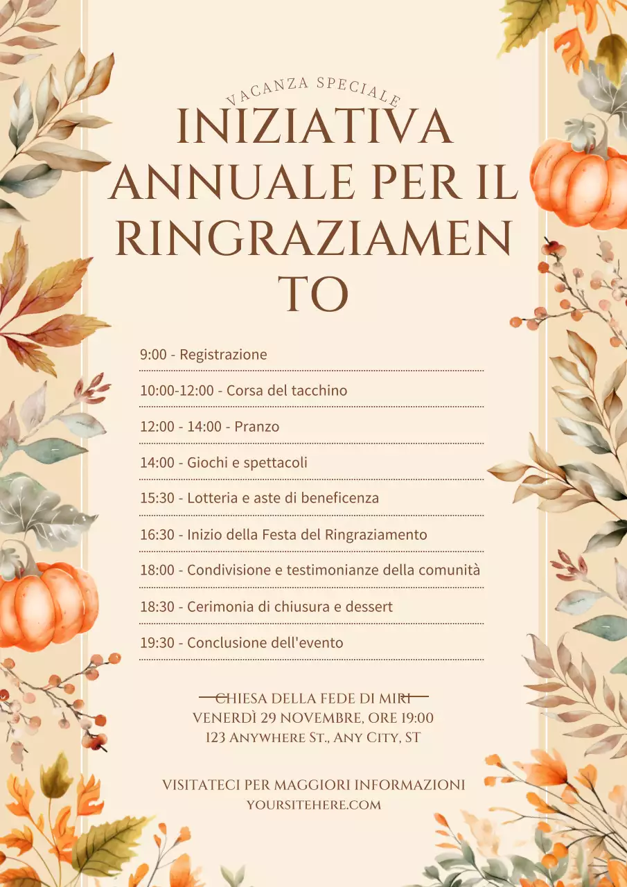 annuncio di ringraziamento elegante beige