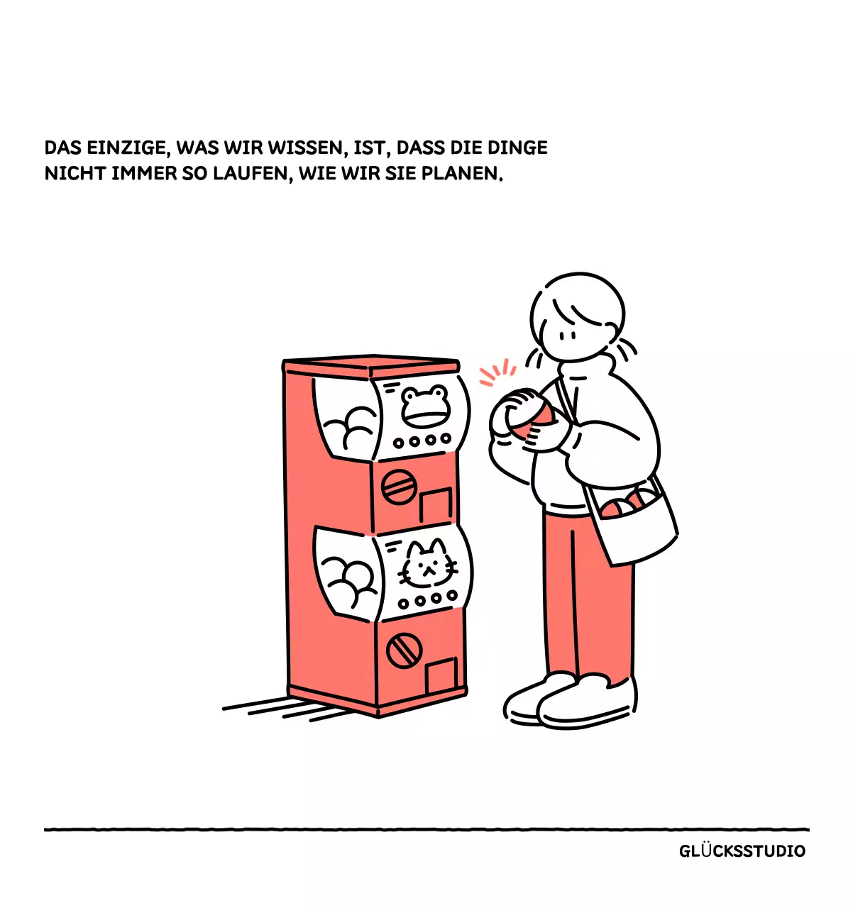 Illustrierter Kalender mit schönem Linienstil