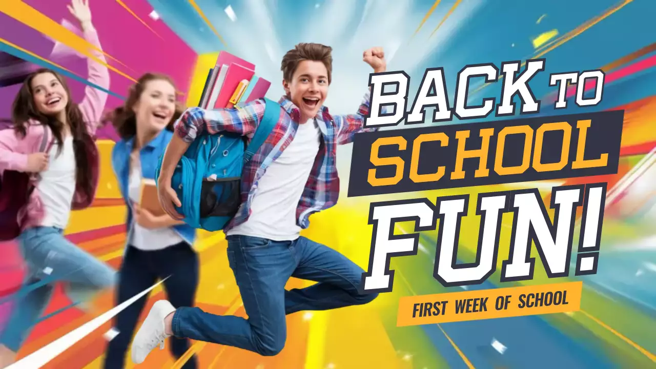 Rainbow Trendy School Announcement YouTube Thumbnail