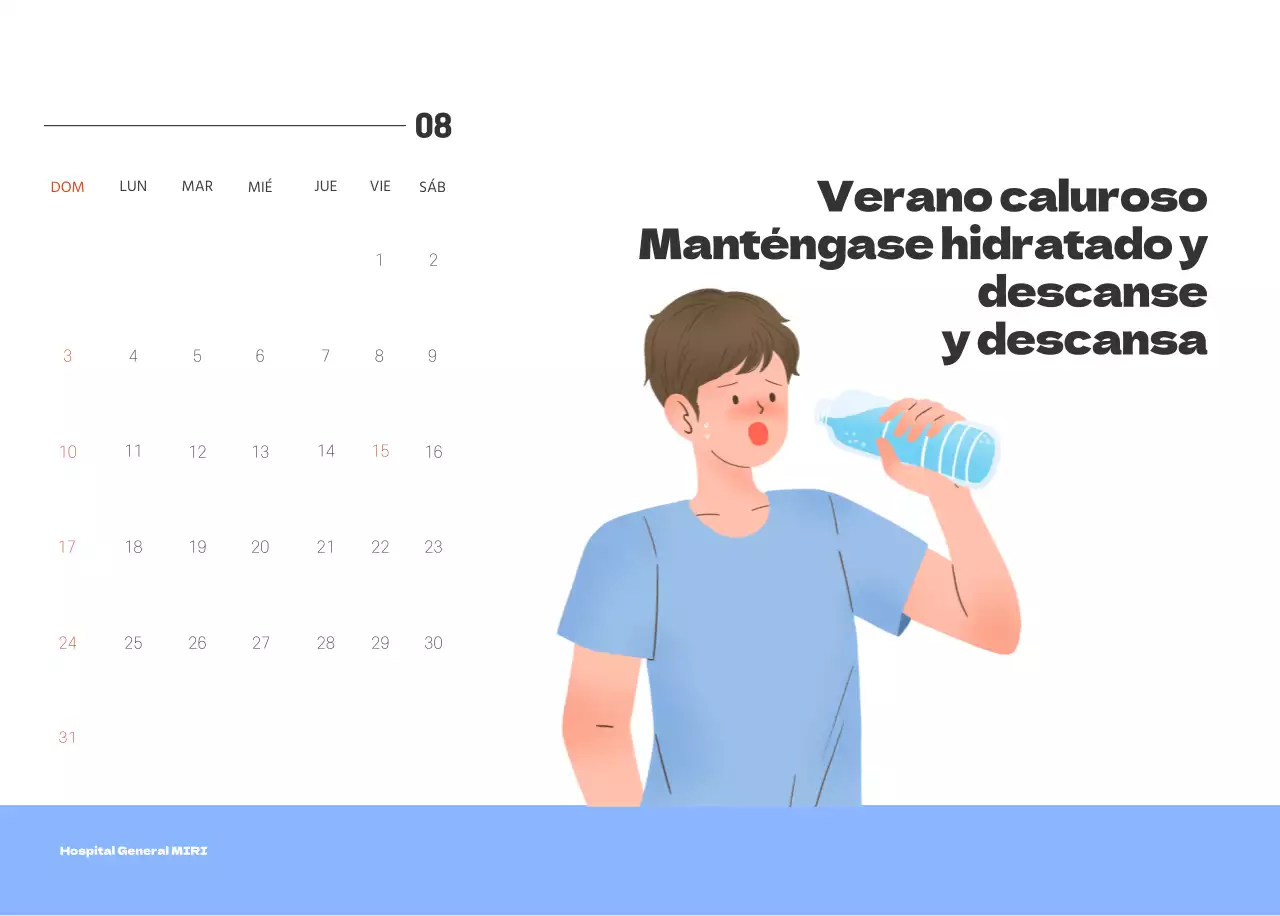 Un hospital festivo con ilustraciones de temática sanitaria y familiar y acentos de color