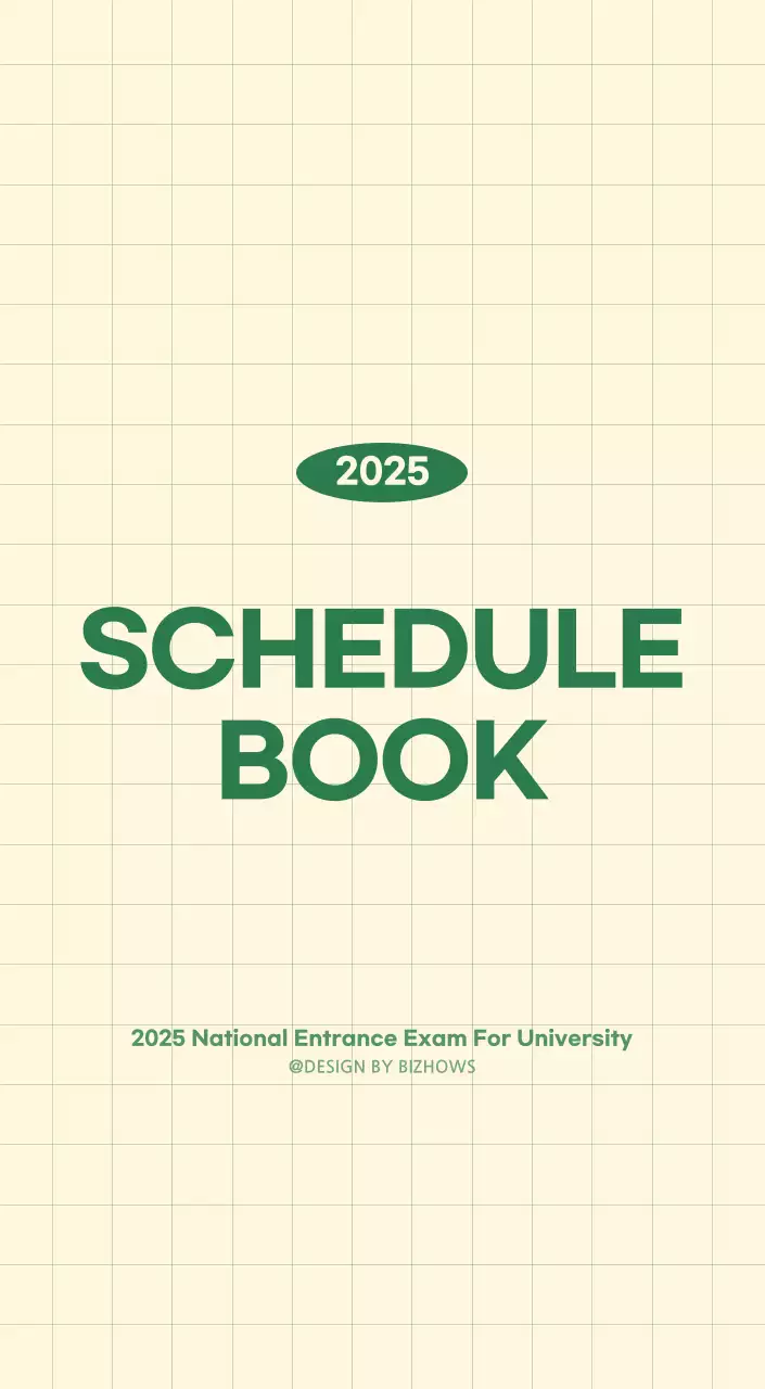 SAT D-Day Notepad Concept Wall Calendar in Green and Light Yellow