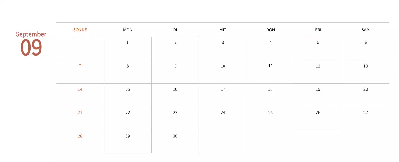Neujahrskalender mit warmen Illustrationen