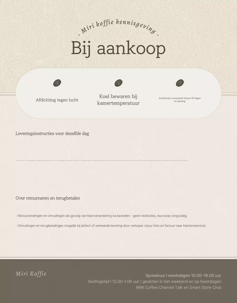 Beige en bruine vintage koffiebonen detailpagina