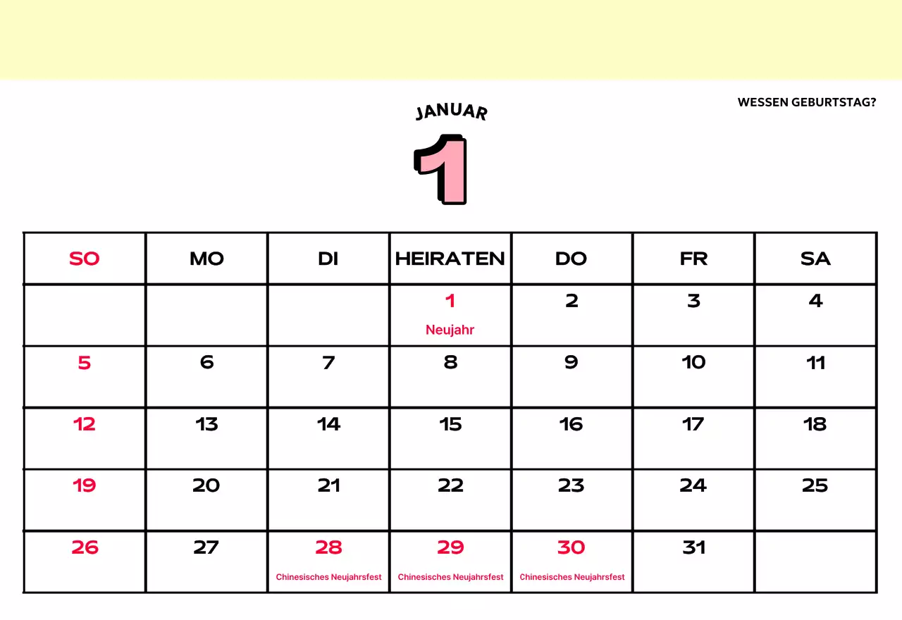 Bunte Kalender mit einer Vielzahl von Retro-Illustrationen