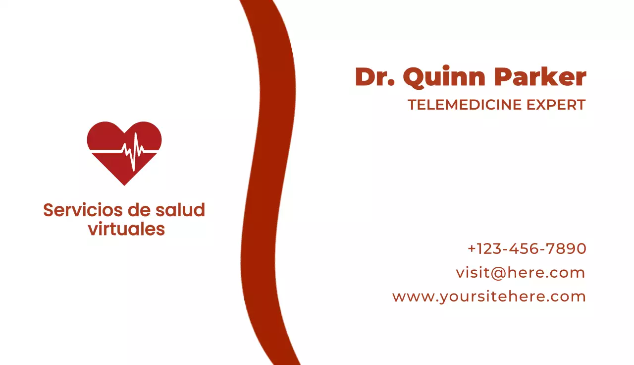 tarjeta de visita red clean health
