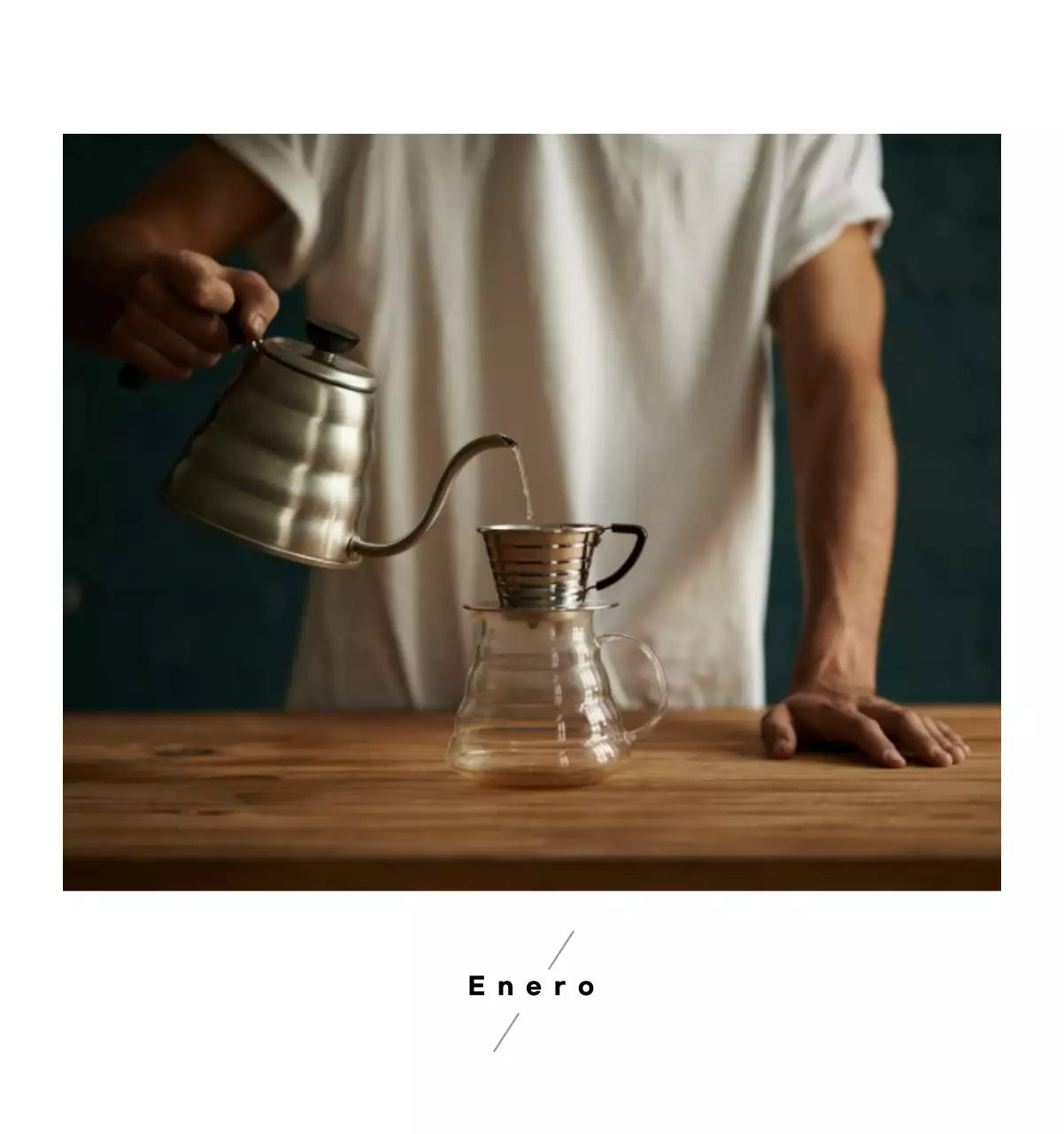 Calendario de café minimalista