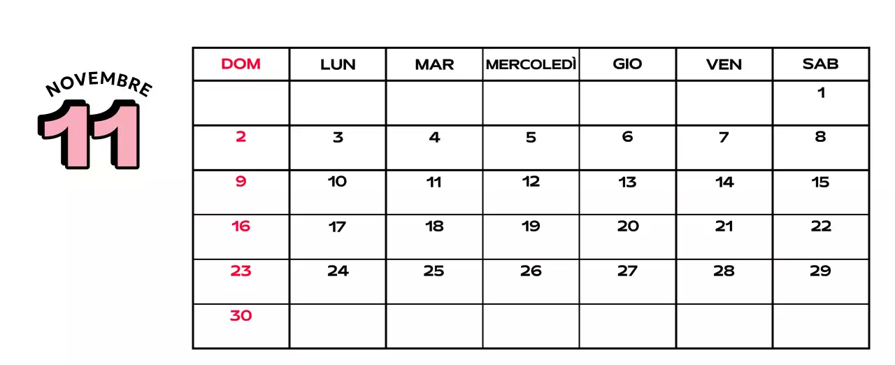 Calendari colorati con una varietà di illustrazioni retrò