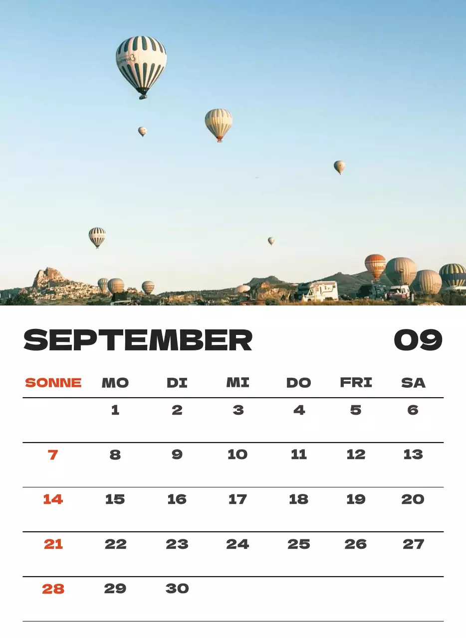 Himmel Foto sauber Kalender