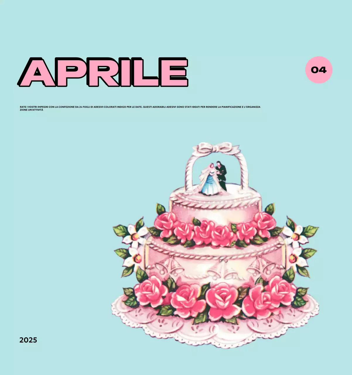 Calendari colorati con una varietà di illustrazioni retrò