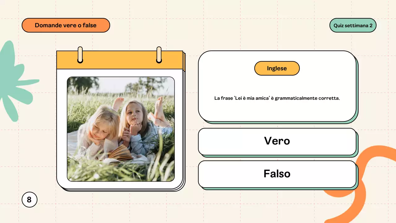 Materiale di classe Quiz moderno alla menta