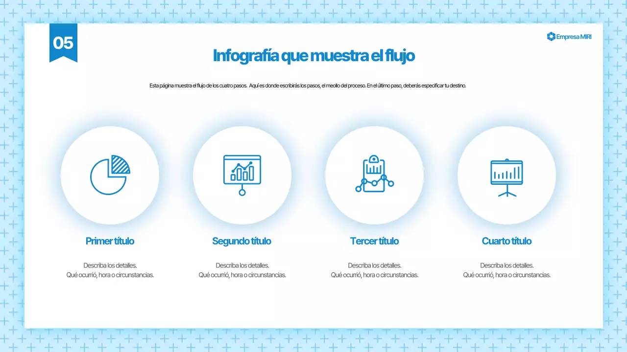 Anuncios de presentación modernos en azul