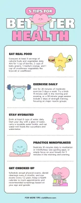 Blue Simple Health Guide Infographic