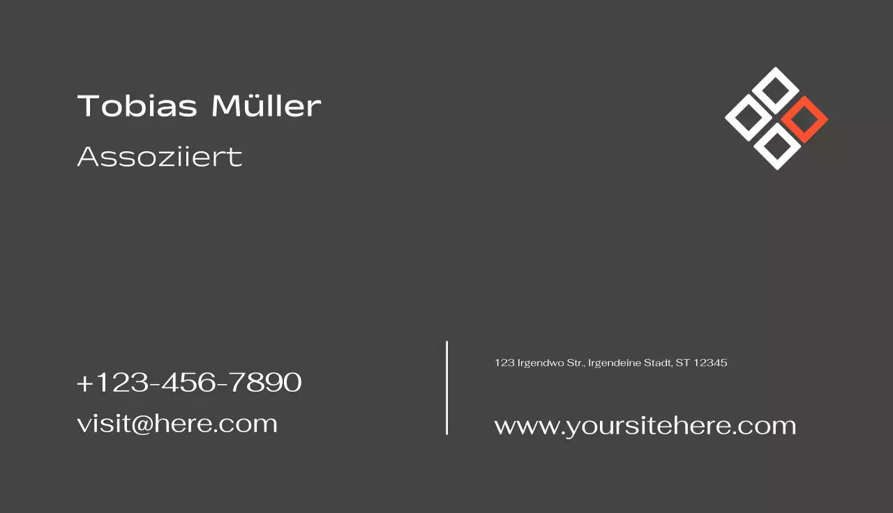 graue moderne Visitenkarte