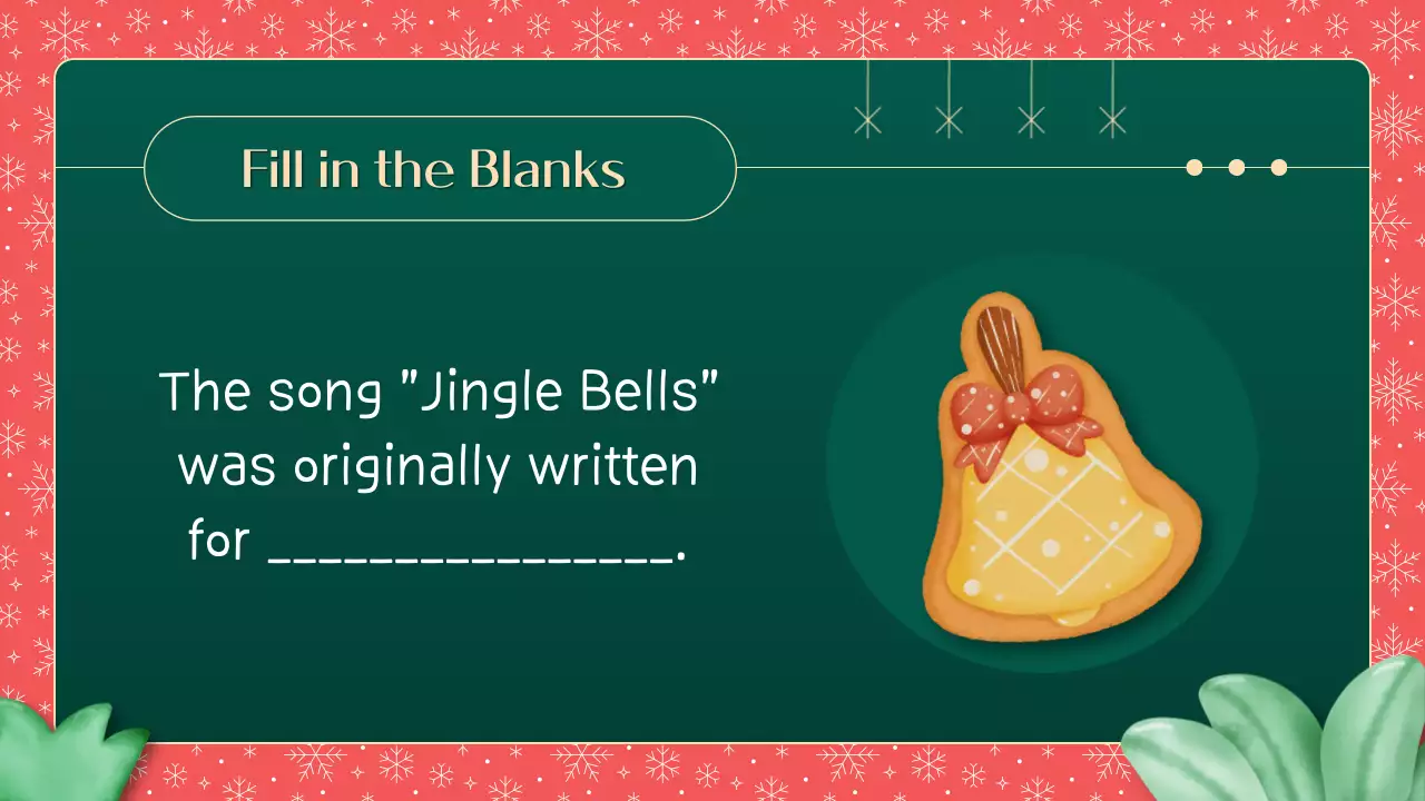 Red Traditional Christmas Quiz Event Presentation