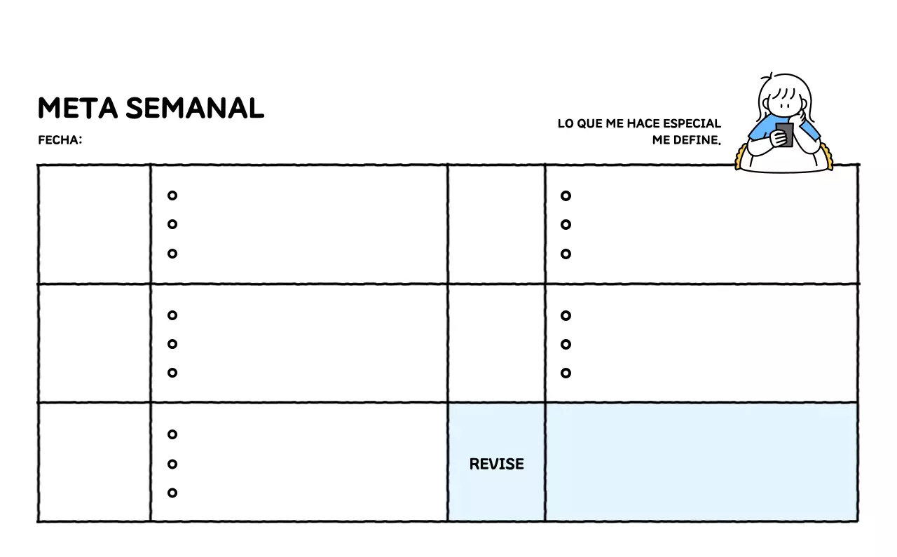 Calendario ilustrado con un bonito estilo de líneas