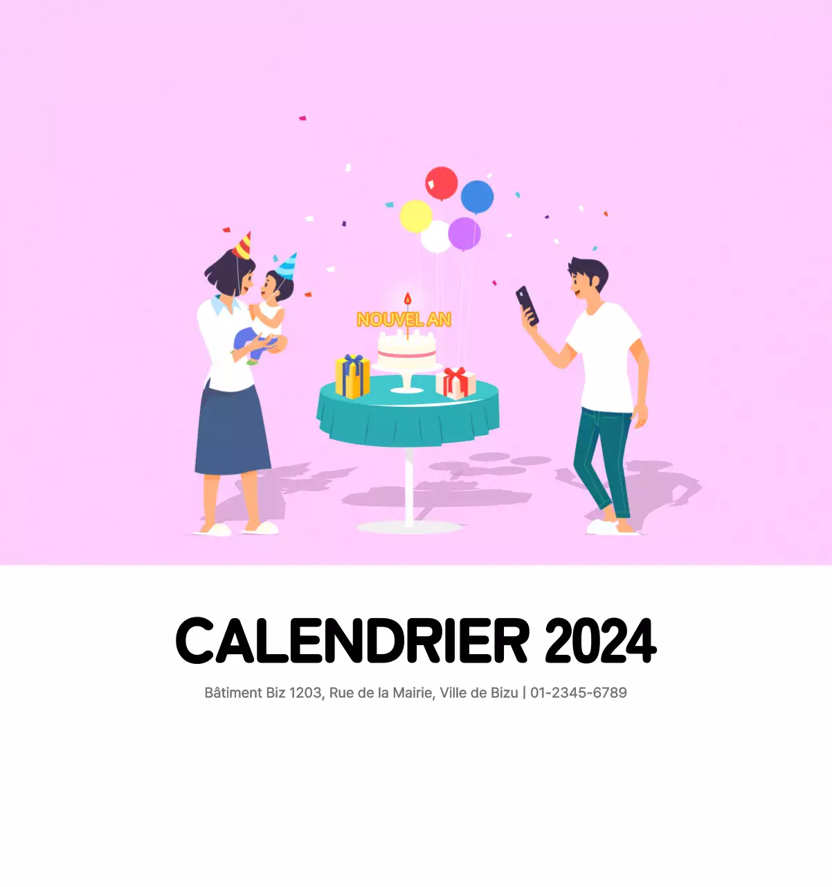 Illustration d'une famille multicolore